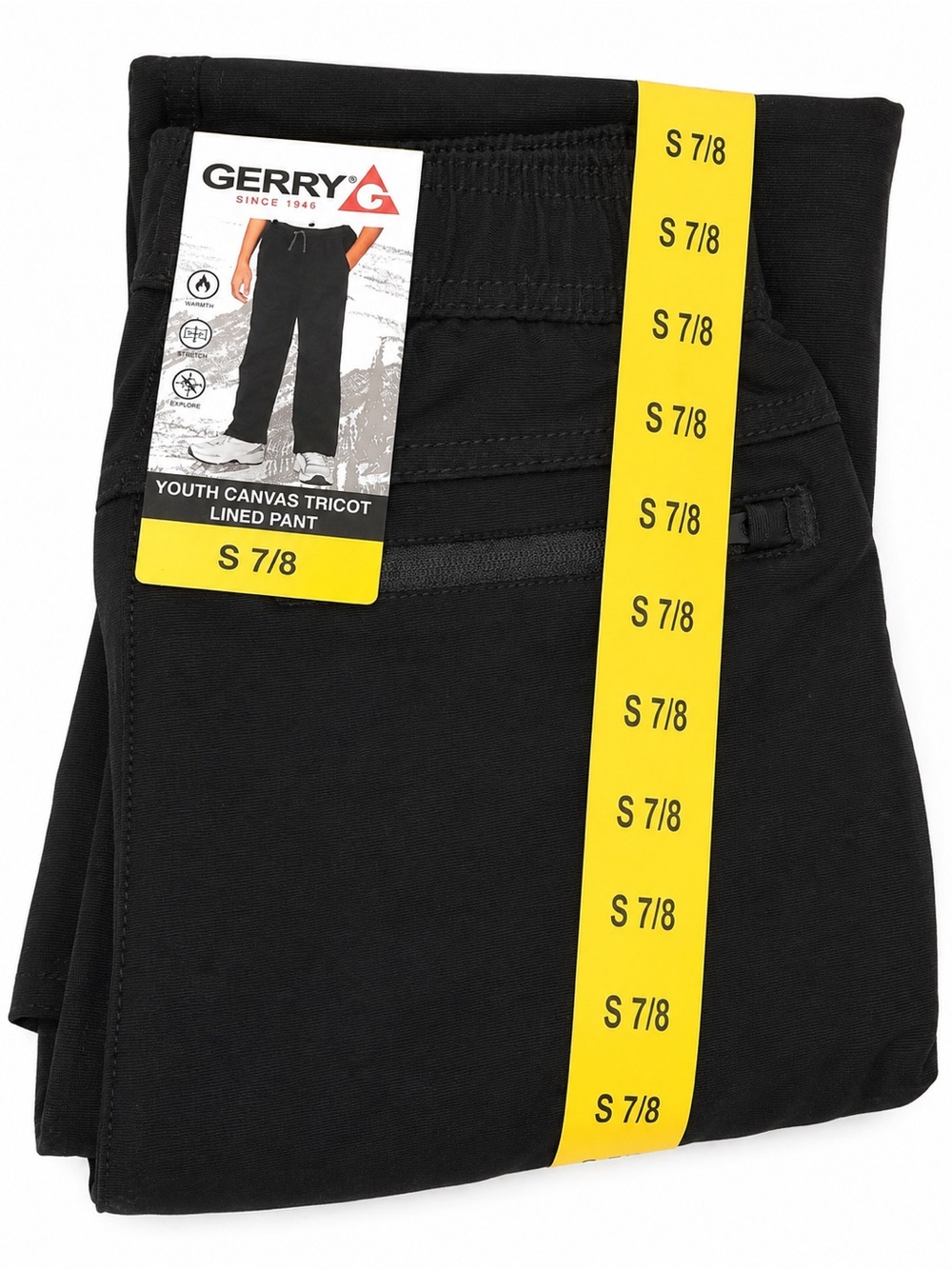 Gerry Youth Canvas Tricot Lined Pants - Black